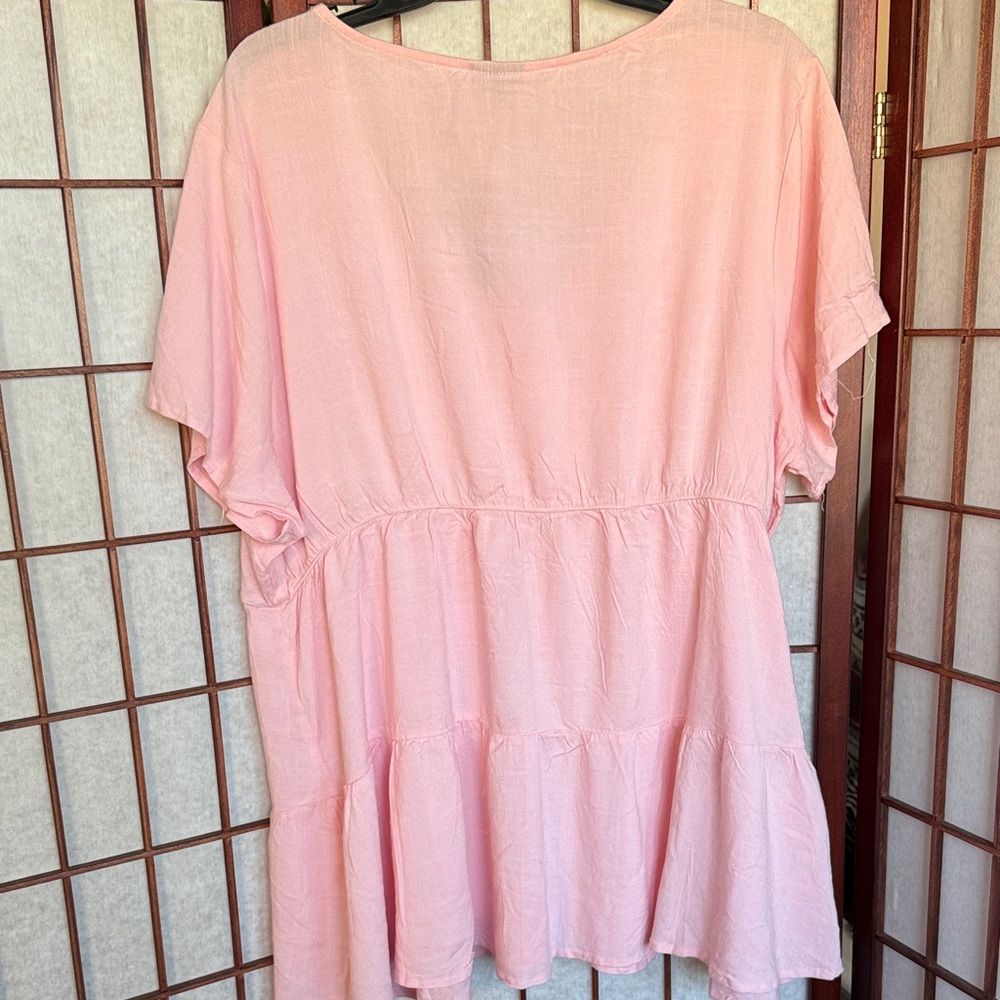 NWT Torrid Pink Tiered Blouse, size 2 2X - Picture 9 of 10